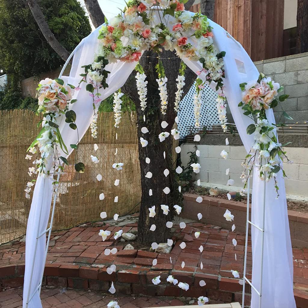 Cortina de cama con toldo transparente, elegante gasa para ventana, cortinas de arco de boda, cenefa de algodón, poliéster