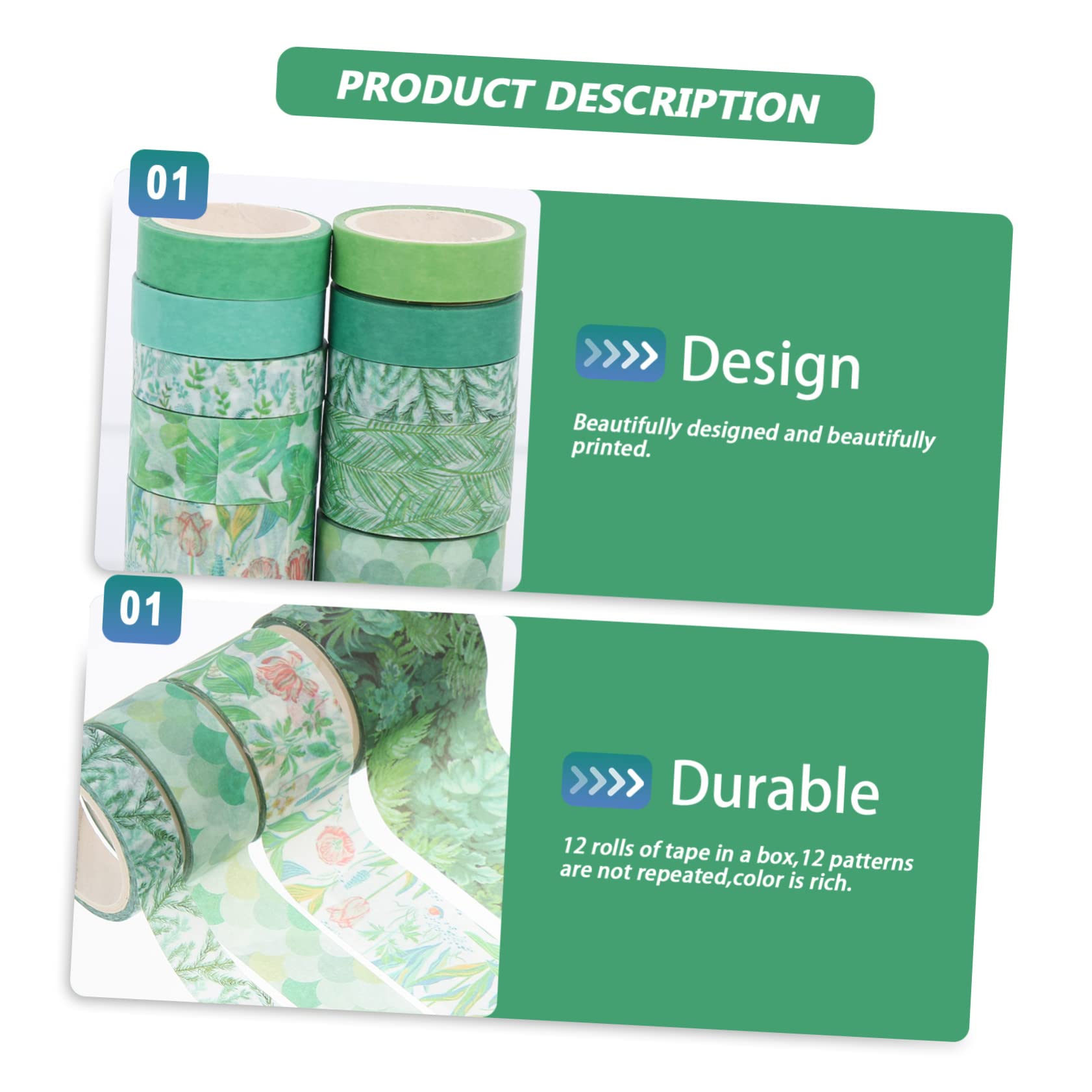 SHINEOFI 36rotoli Nastro Adesivo Colorato Washi Per Scrapbooking e Fai Da Te Di Tapes Decorativi Per Diari Album e Attività Creative Design Vivaci e Materiale Di Alta Qualità