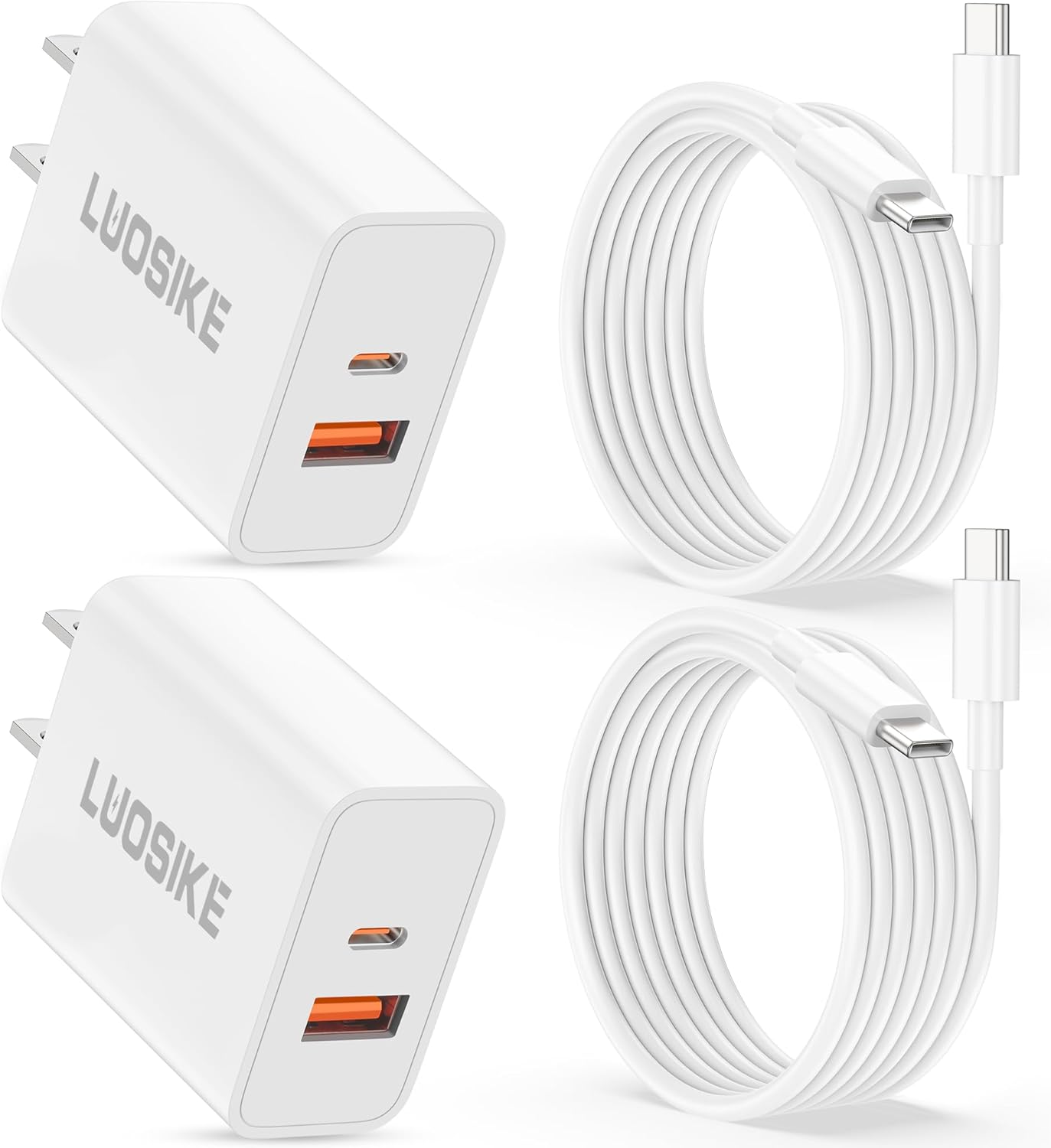iPhone 17e/17/16 Charger, 2-Pack 40W PD/QC Fast USB C Charger Block with 10FT Long USB-C Cable Power Cord for iPhone 17/17 Pro Max/Air/17e/16/16 Pro/15/15 Pro Max/Plus, iPad Pro, Air 5/4th, Mini 6/5th