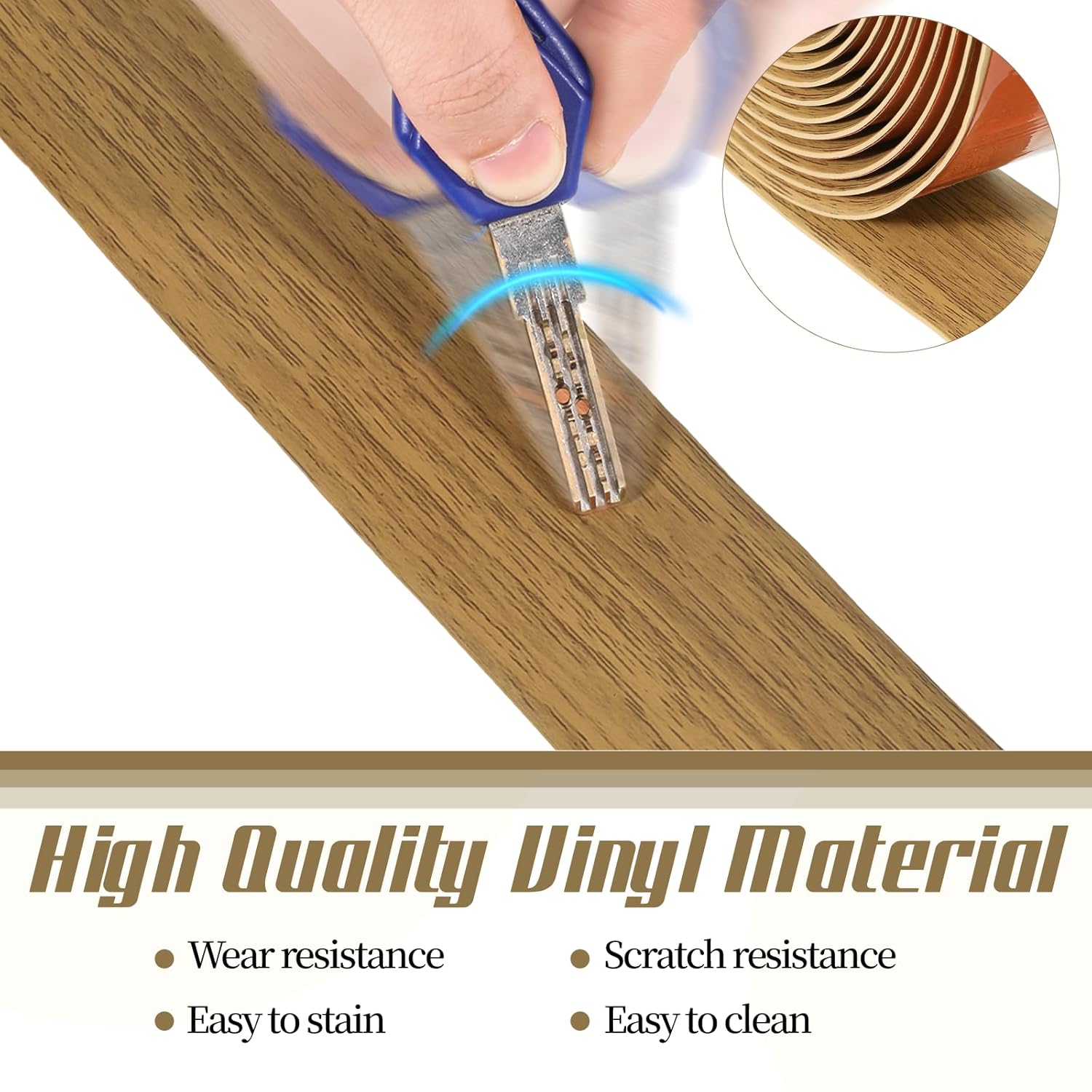 20Ft x 2" Vinyl Threshold Floor Transition Strip Trim Flooring Transition Strips Self Adhesive Wood Flat Divider Carpet Transitions Laminate Strip for Joining Laminate Tiles Carpet Doorway Transitions