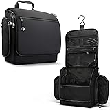 VENTURE 4TH Hanging Travel Toiletry Bag for Women & Men - Travel Organizer with Expandable Compartments & Removable Clear Pouch for Toiletries Black