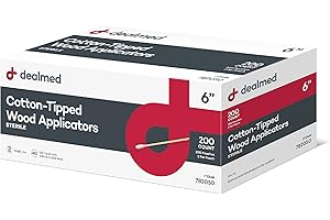 Dealmed 6" Cotton Tip Applicators (Pack of 200)