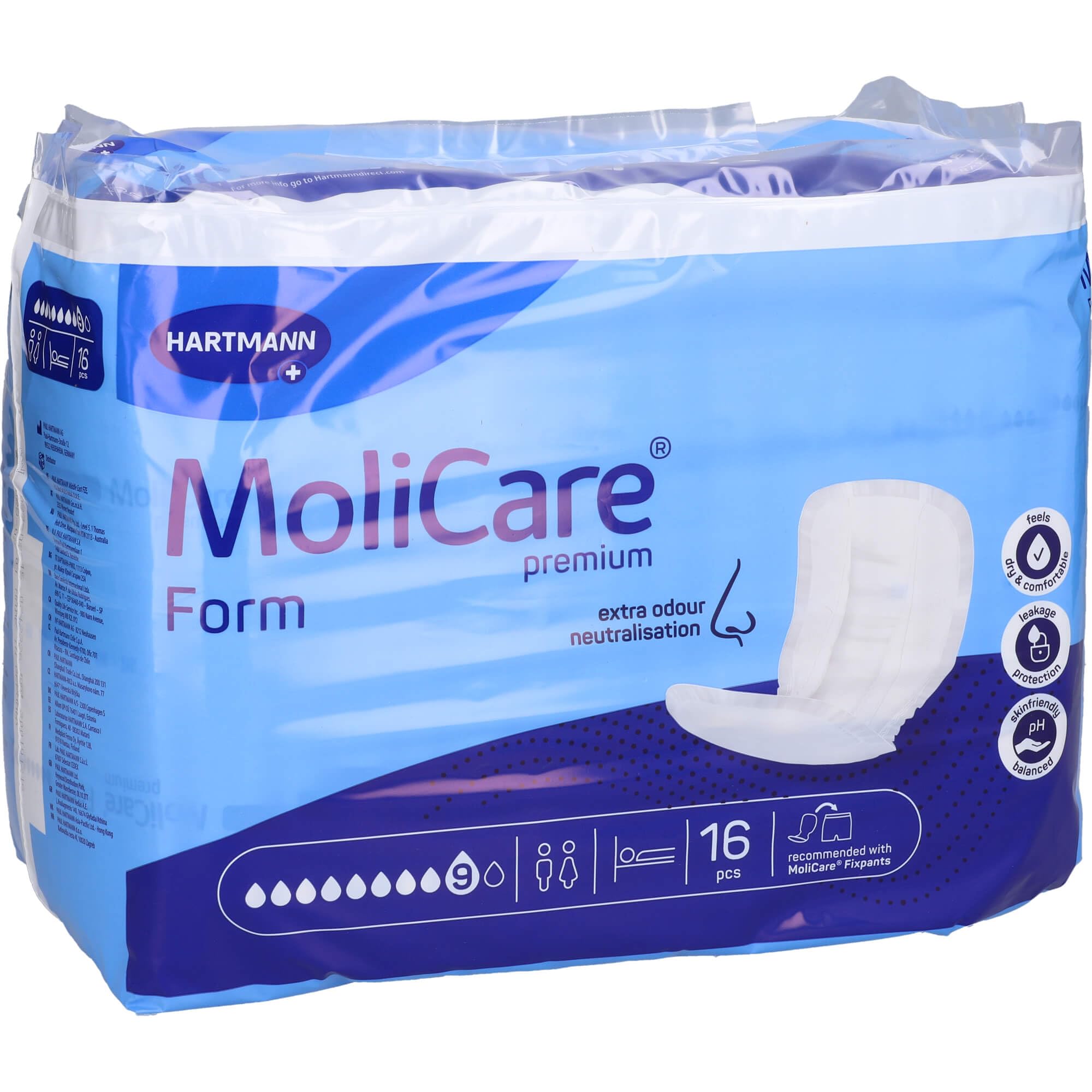 MoliCare Premium Form 9 Tropfen Inkontinenzeinlagen, 16 pzas Depósitos