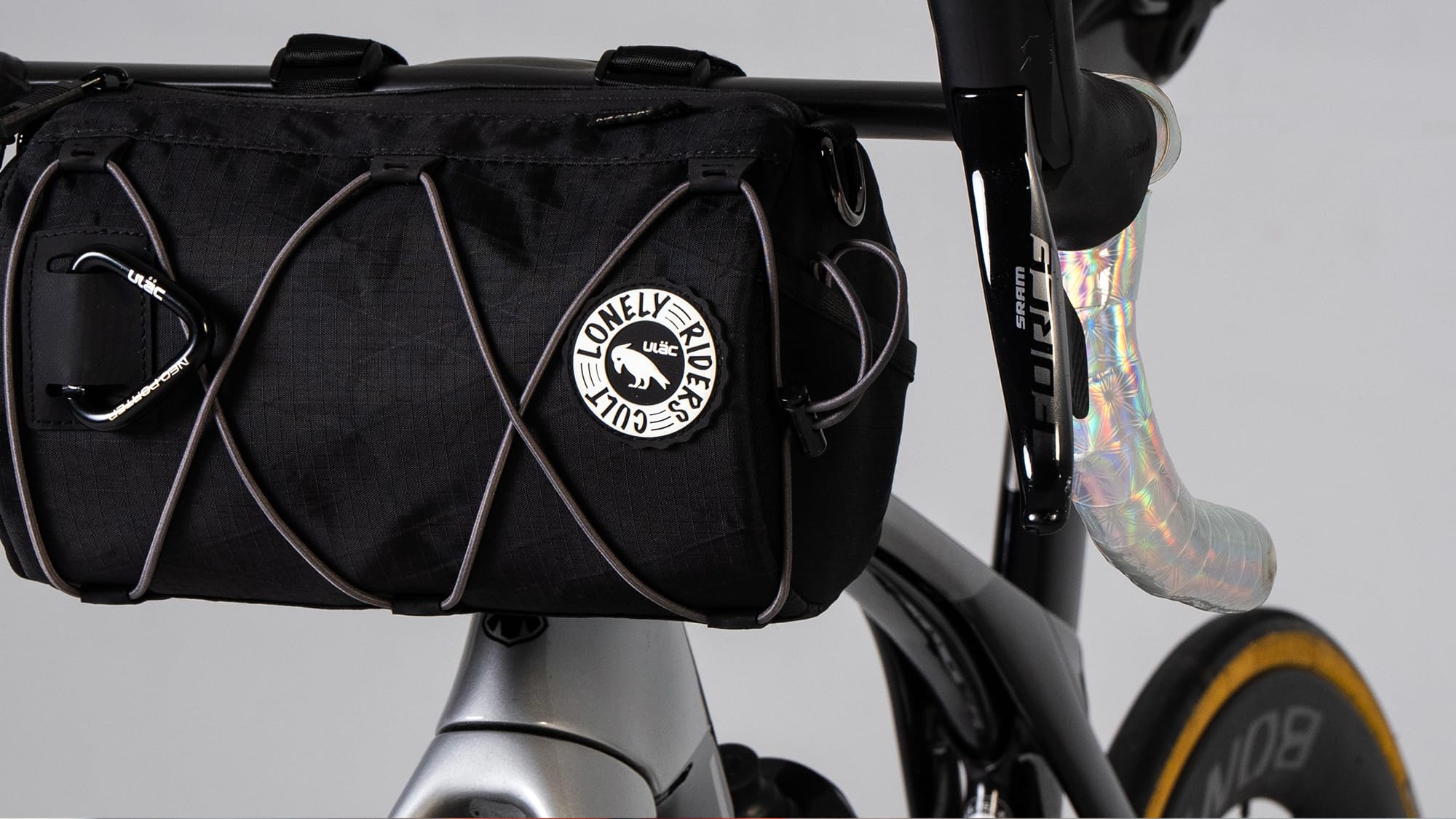 ULAC Bolsa Manillar Bicicleta Grande con Bandolera Bolsa Bici Impermeable Nylon 3,8L 24x14x14 cm Accesorios para Bicicleta MTB E-Bikes Complementos Cesta Porta Herramientas y Móvil