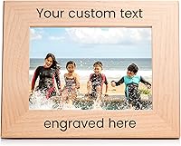 Lifetime Creations Personalized 5x7 Wood Picture Frame - Custom Laser Engraved Text, Alder Hardwood, Made in USA, Tabletop or Wall Hanging, Mother's Day Anniversary Gift