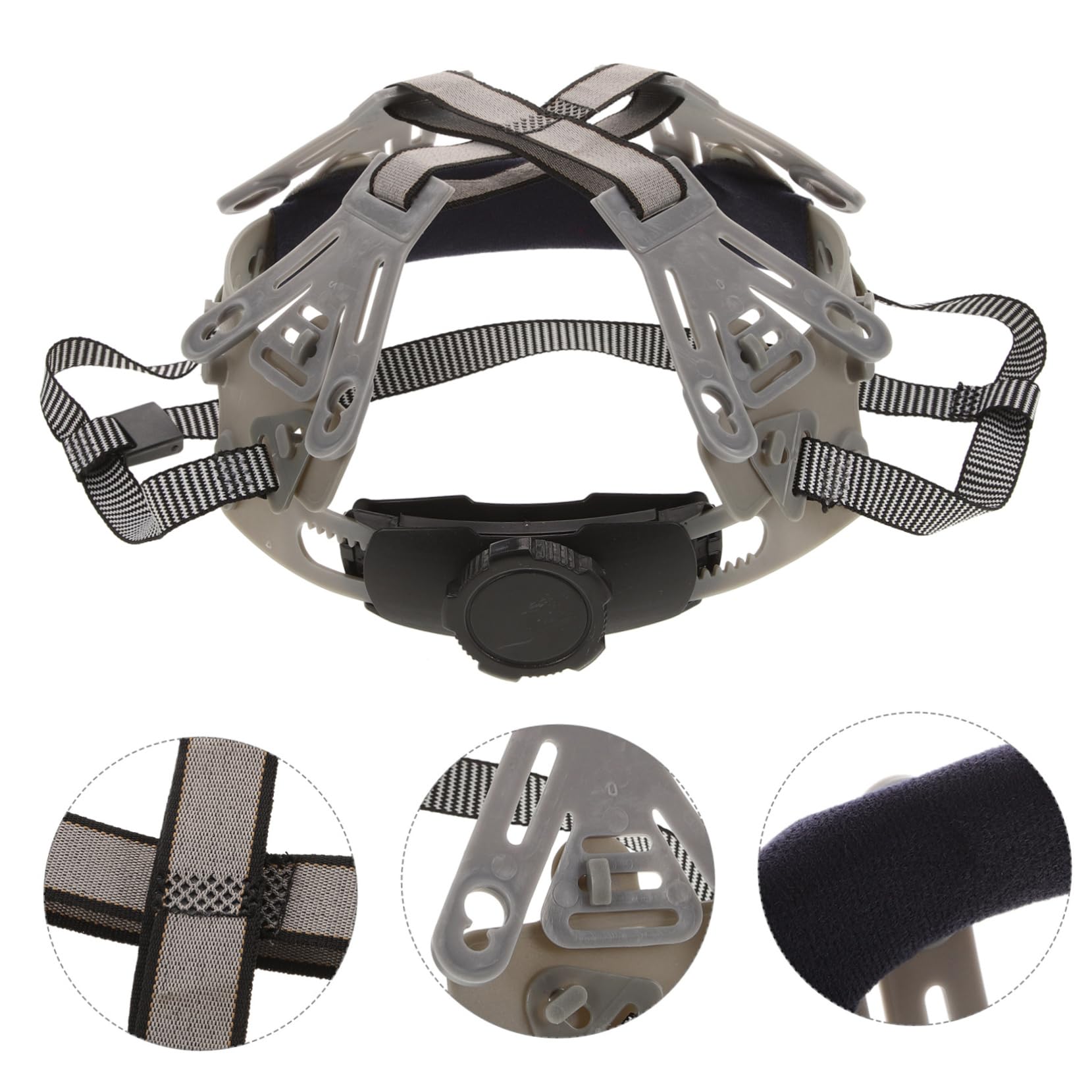 Veemoon Forro del Casco Seguridad Forro De Casco Industrial Casco De Construccion Banda para El Sudor del Casco Duro Casco Correa para La Barbilla Casco Universal Tela Grey