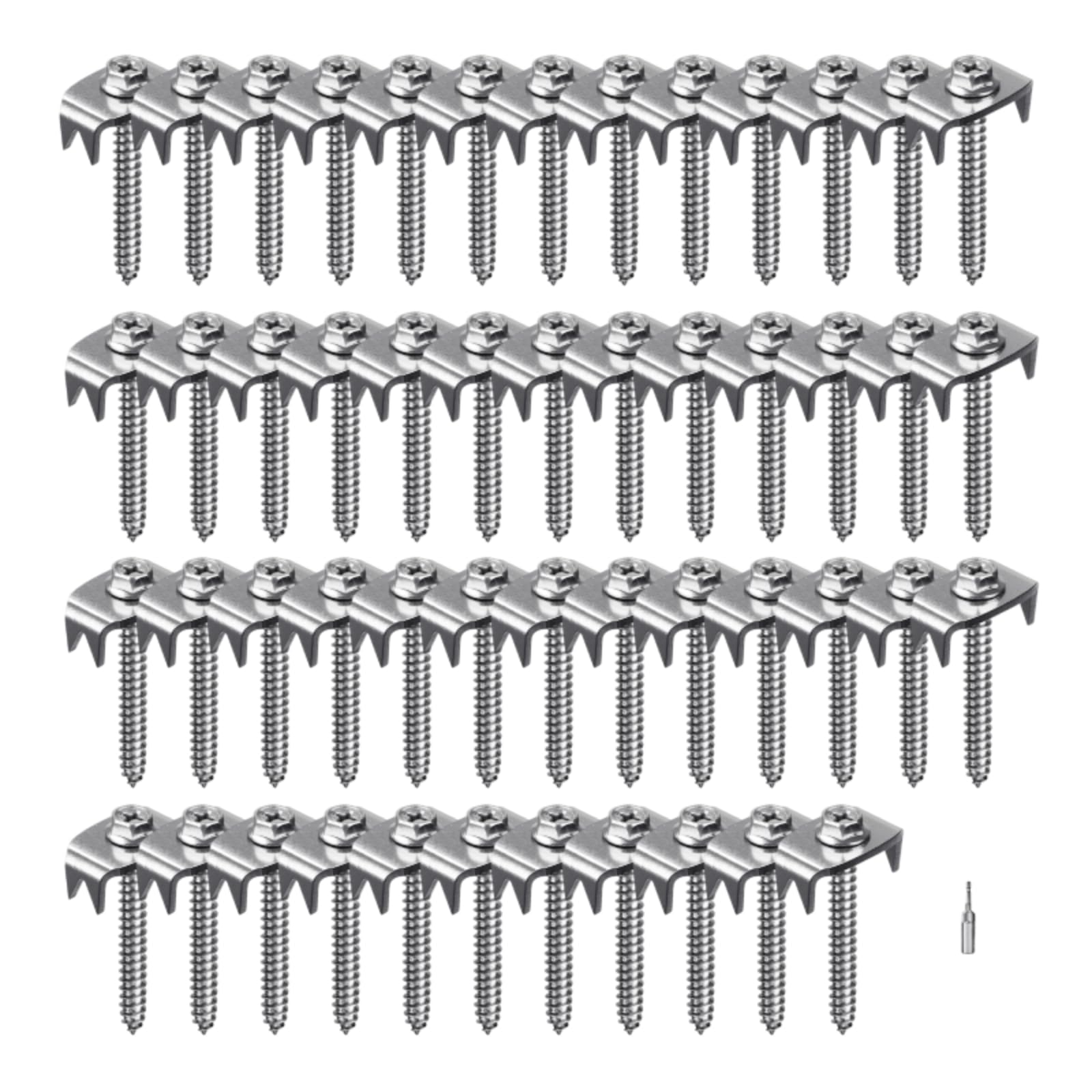 harayaa 50 Piezas Fijador Cerca con Tornillo con Filete Autorroscante Fijador Cerca Adaptador Hexagonal Versátil para Granjas