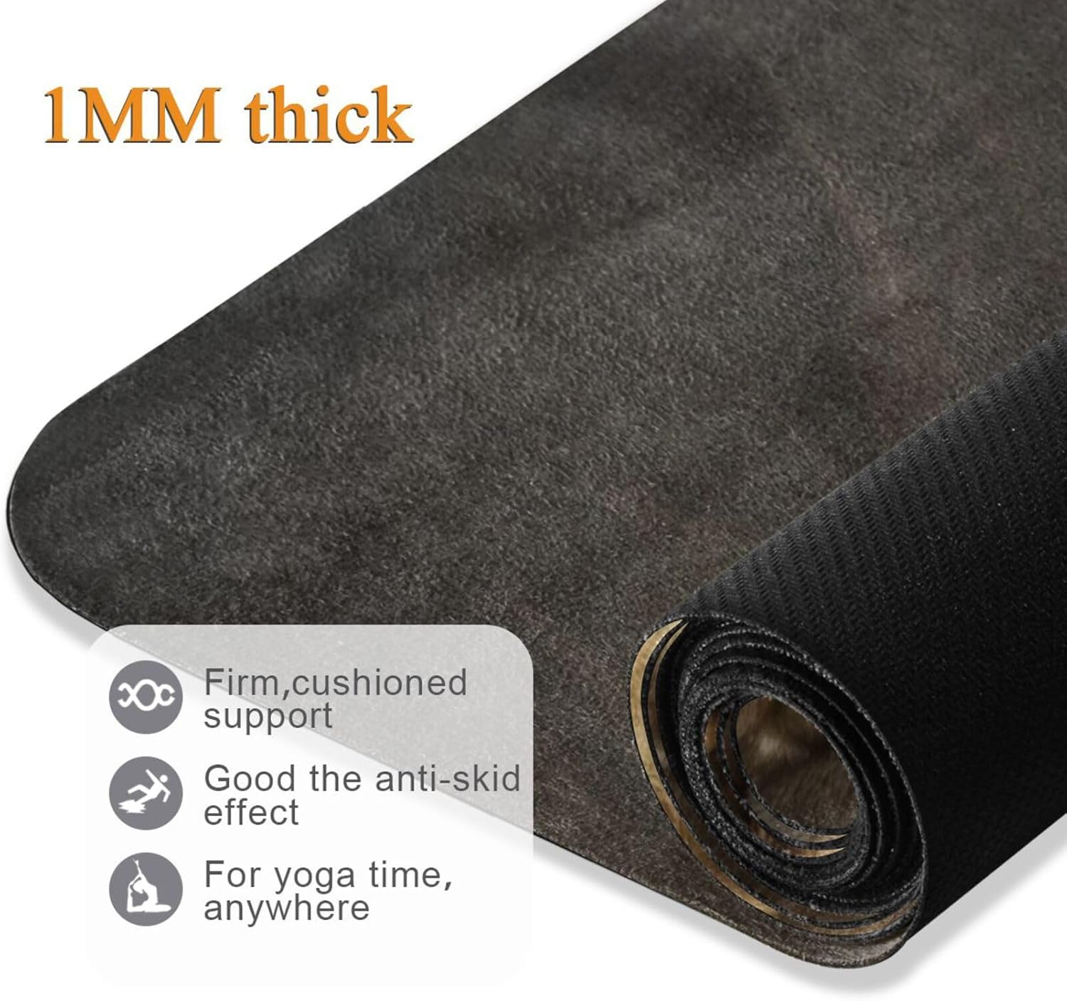 Lion Pattern Yoga Mat for Women Men 71" x 26" Non Slip Exercise & Fitness Mat 1mm Thick Workout Mat for Yoga, Pilates, Come with Storage Bag
