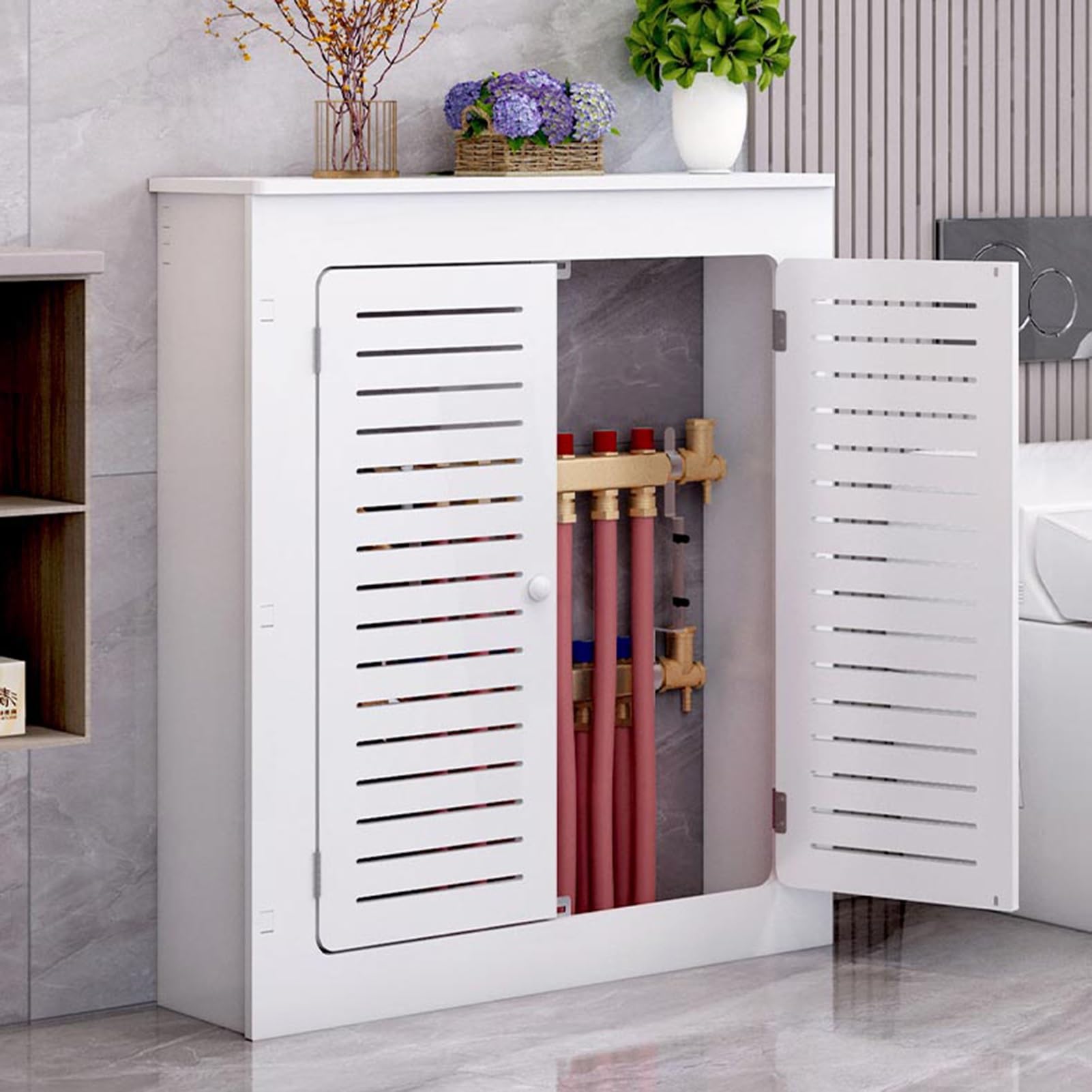 Cache-radiateur moderne pour cacher les tuyaux et sécuriser le salon