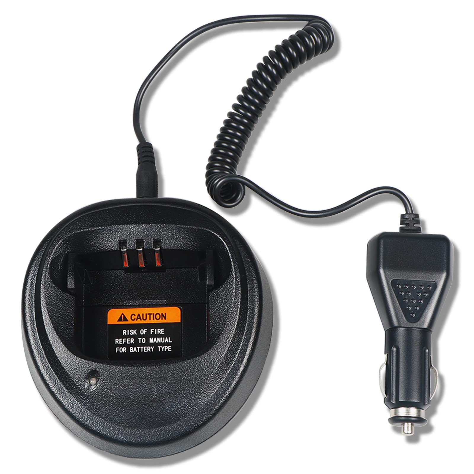 CP200 CP200D Cargador de escritorio DC 12V/24V Cargador de coche compatible con Motorola R2 CP150 PR400 CP040 CP140 EP450 DEP450 CP180 Radio Batería Carga NNTN4497 NNTN4970 NNTN4851 PMNN4851 PMNN44970 — view 3