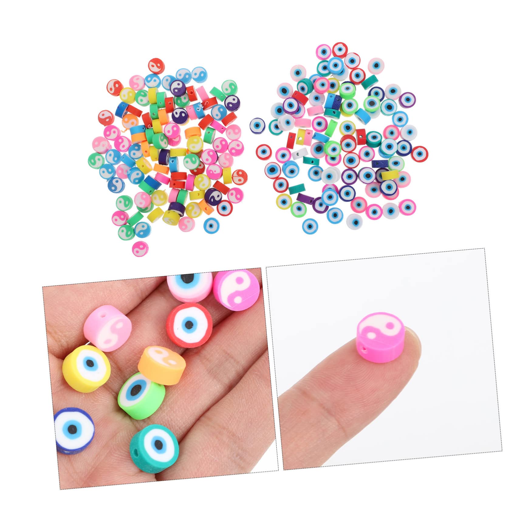 NUOBESTY 800 Stk Weiche Keramik perlen Perlenketten Haarschleife Harz Perlen für Armbänder Schmuck DIY Bastelzauber DIY Halskette lose Perlen empfindlich Verstreute Perlen Charme Ton