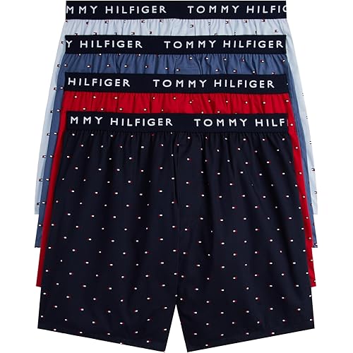 Tommy Hilfiger Men's Cotton Classic 4-Pack Woven Boxer