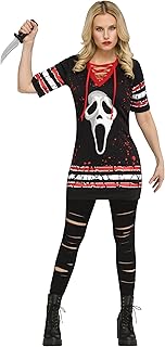 Women's Ghost Face Lives Hockey Jersey Dress Costume, Large 12-14 - Buy now