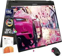 ASUS Laptop Vivobook Flip de 14 polegadas com tela sensível ao toque 2 em 1 - Tela OLED WUXGA -Intel Core Ultra 7 256V -16GB RAM -SSD de 1TB -Teclado retroiluminado -Windows 11 Office 365 -Business