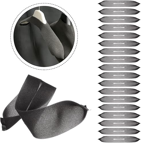 Miniatura 3 de Uonlytech 100 piezas de colgador de esponja para colgar ropa funda protectora con ganchos de espuma para suéter antideslizantes agarres para colgar