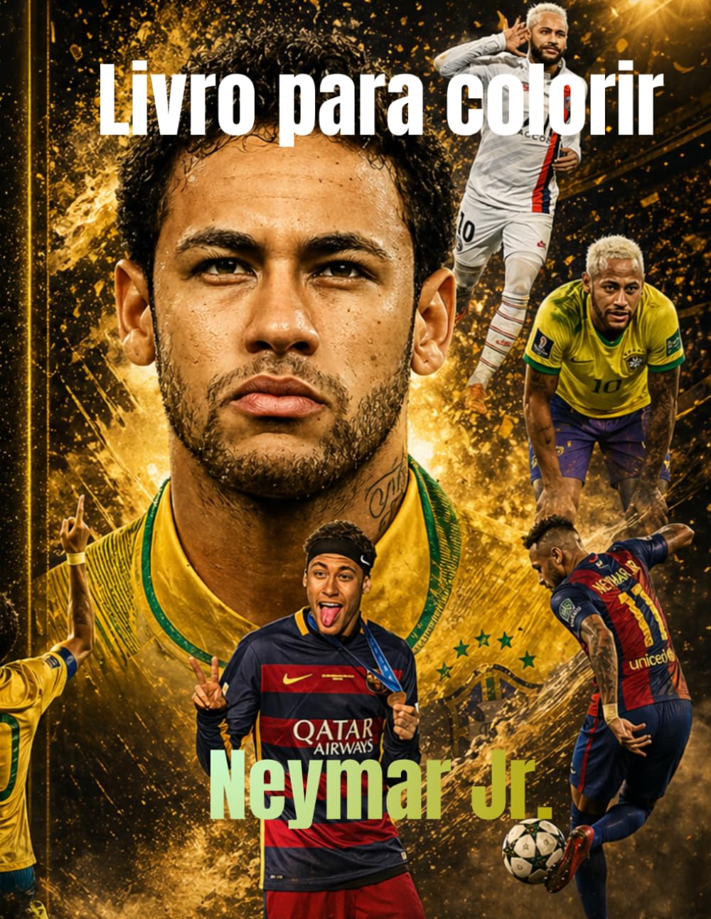 Livro Para Colorir infantil - Futebol Fácil ( Neymar): Livro para colorir infantil para criança Versão Futebol ( Neymar)