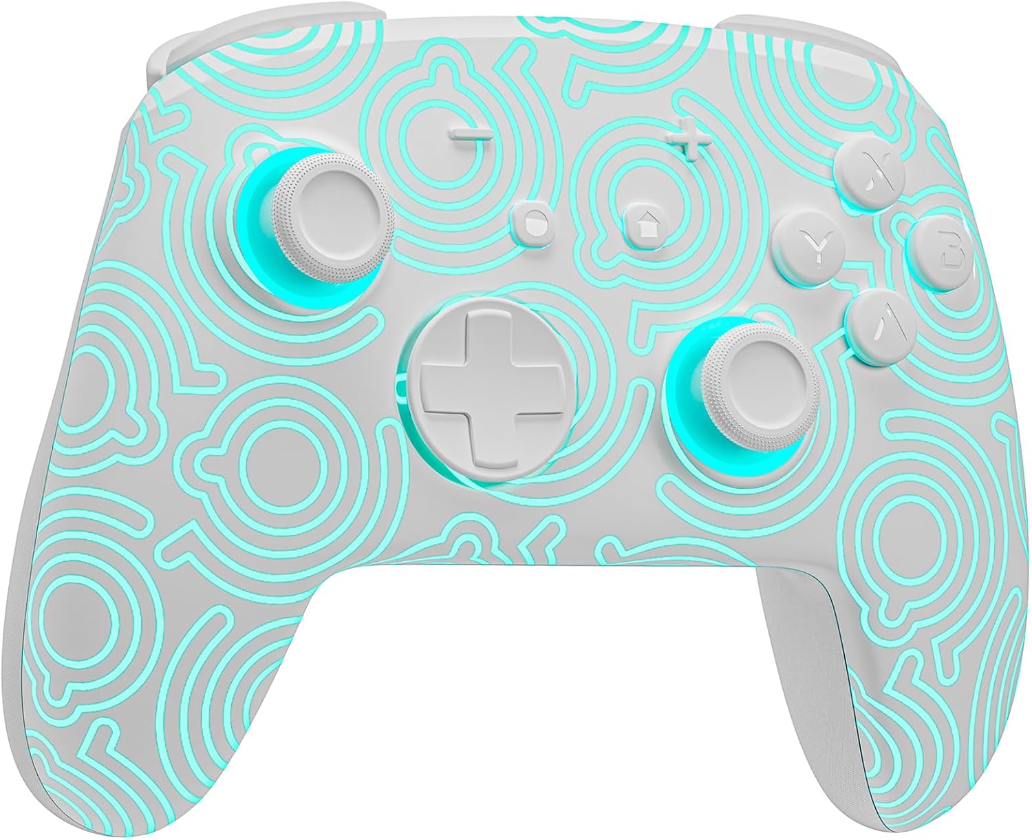 FUNLAB Switch Pro Controller Wireless Compatible with Nintendo Switch2/OLED/Lite, Hall Effect Switch Controllers, Firefly Bluetooth Remote Gamepad Control with RGB 7 LED Colors/Turbo/Motion/Paddle - White