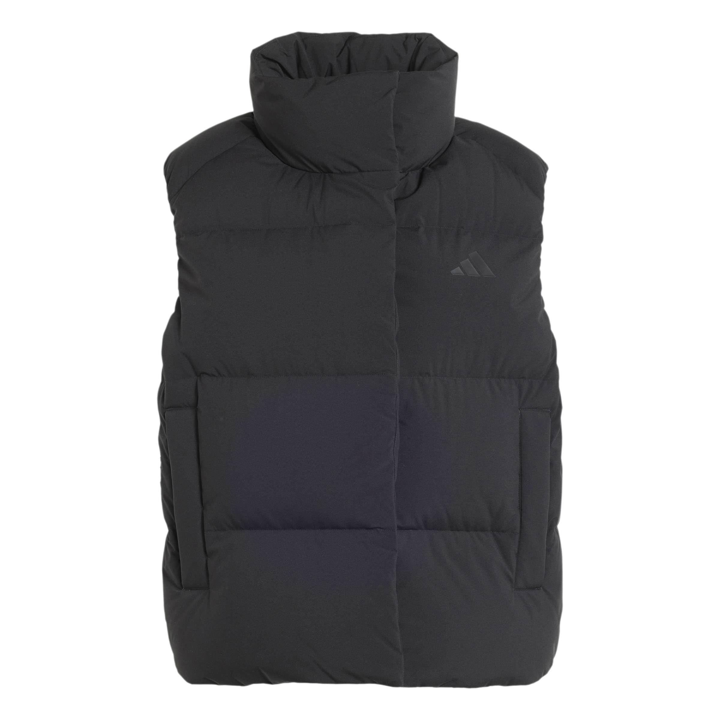 adidas Women's Helionic Down Puffer Vest Coat, black, XS