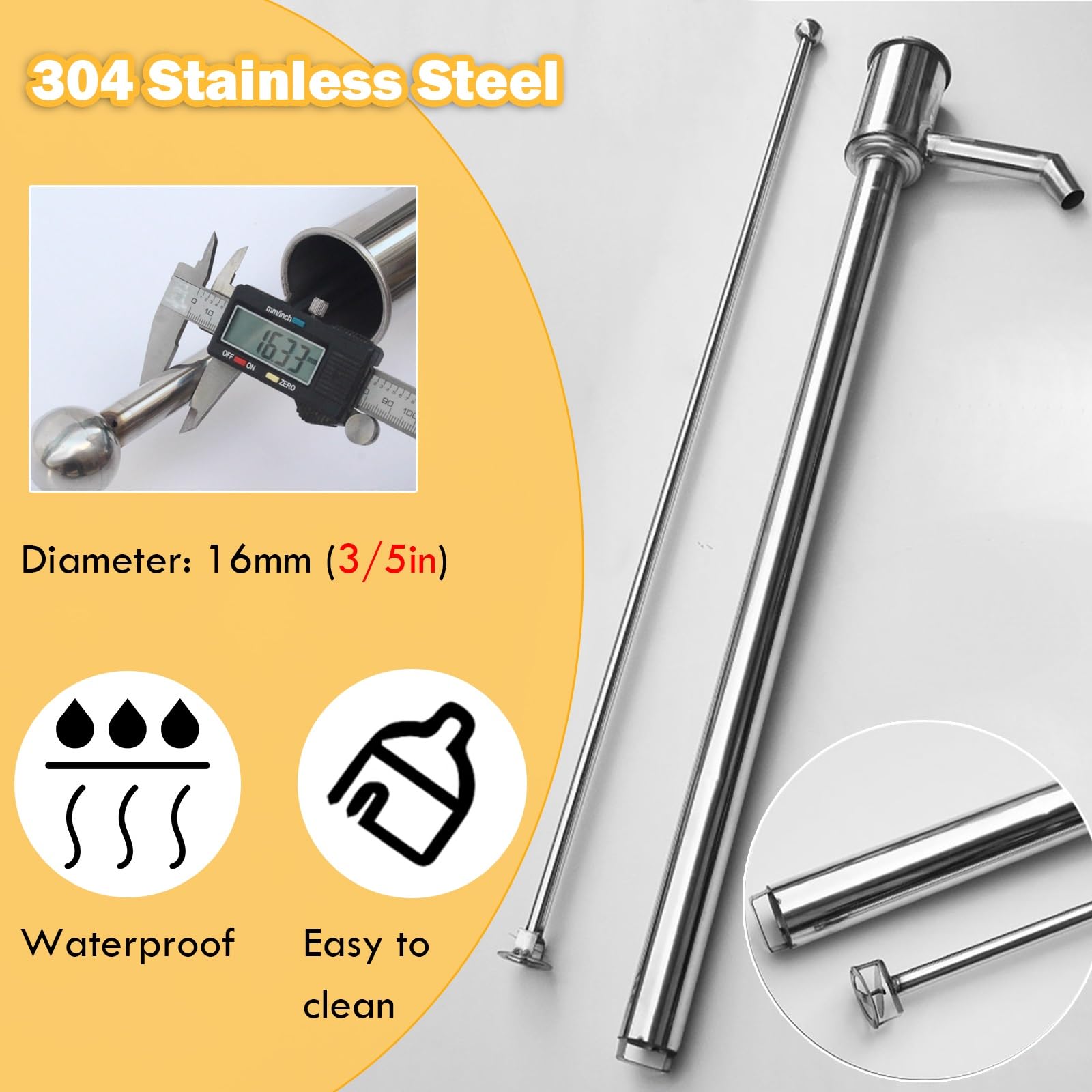 pompa manuale travaso liquidi Pompa Per Fusti Da 200 Litri, Sifone Per Barili Per Impieghi Gravosi/pompa Manuale Per Acqua Potabile, Pompa Per Olio Manuale Leggera Per Agricoltore/meccanico(4 pcs)