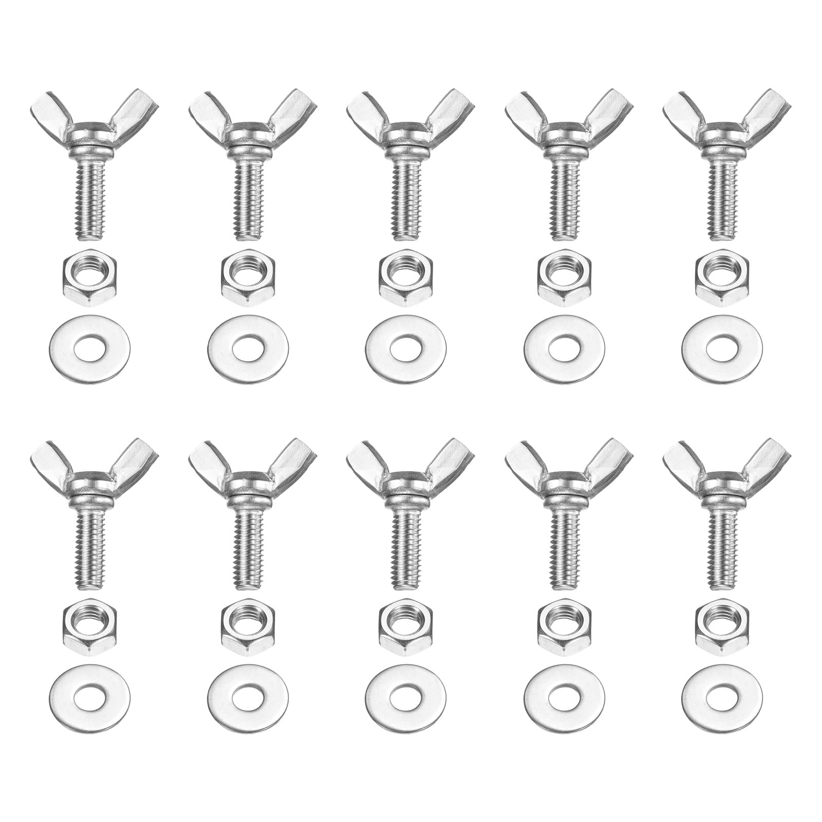 PATIKIL M6-1 x 16 mm Wing Butterfly Screw