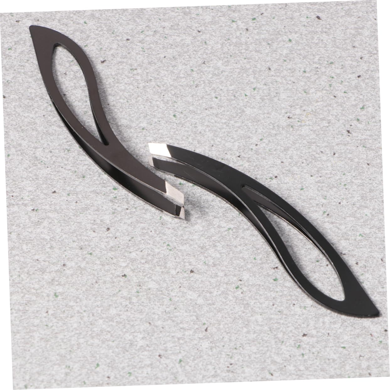 Ipetboom Stainless Steel Slant Tip Eyebrow Tweezers Set 2pcs for Comfortable Removal