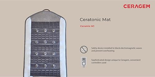 Miniatura 8 de CERATONIC MAT (Ceramix Ml)  Tapete portátil de terapia de calor infrarrojo lejano con microbolas ceratónicas para aliviar el dolor, mejorar el sueño