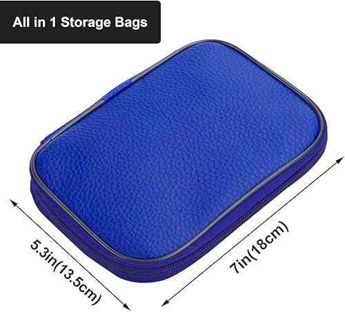 Miniatura 6 de Vidillo Juego de luces de ganchillo con funda, ganchos ergonómicos recargables iluminados, 9 ganchos intercambiables con una funda de ganchillo,