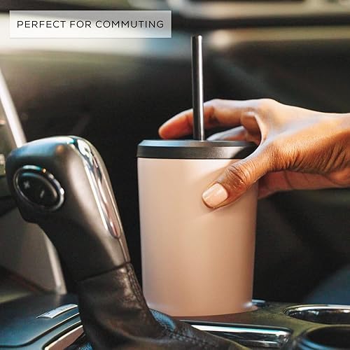 Miniatura 6 de JoyJolt Vaso aislado al vacío de 24 onzas con tapa y popote (2 de cada uno) vaso de acero inoxidable de doble pared al vacío, con forro de cobre