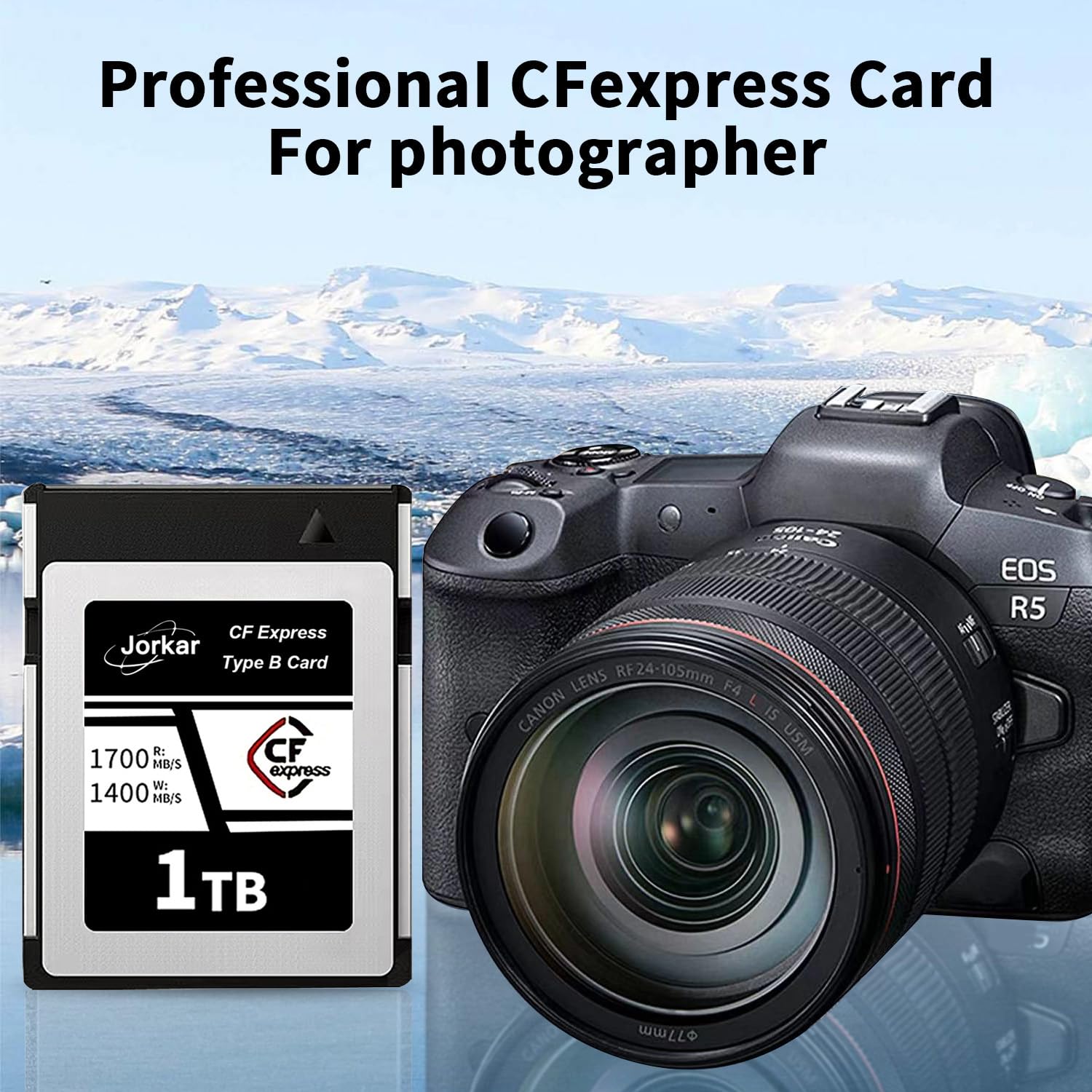 1TB Scheda CFexpress tipo B, per fotocamere Nikon Z6/Z7/Z9/D6, per Canon EOS-1DXMark III/EOS-R5, per Panaso S1/S1R, fino a 1700 MB/s RAW 8K 4K