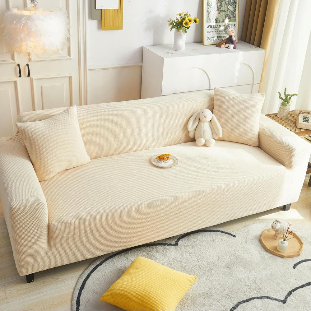 SDYdsgE sofa cover， Nordic Fashion Knitted Elastic Sofa Cover Solid Color All Seasons Universal Couch Slipcover(G,200 260cm)