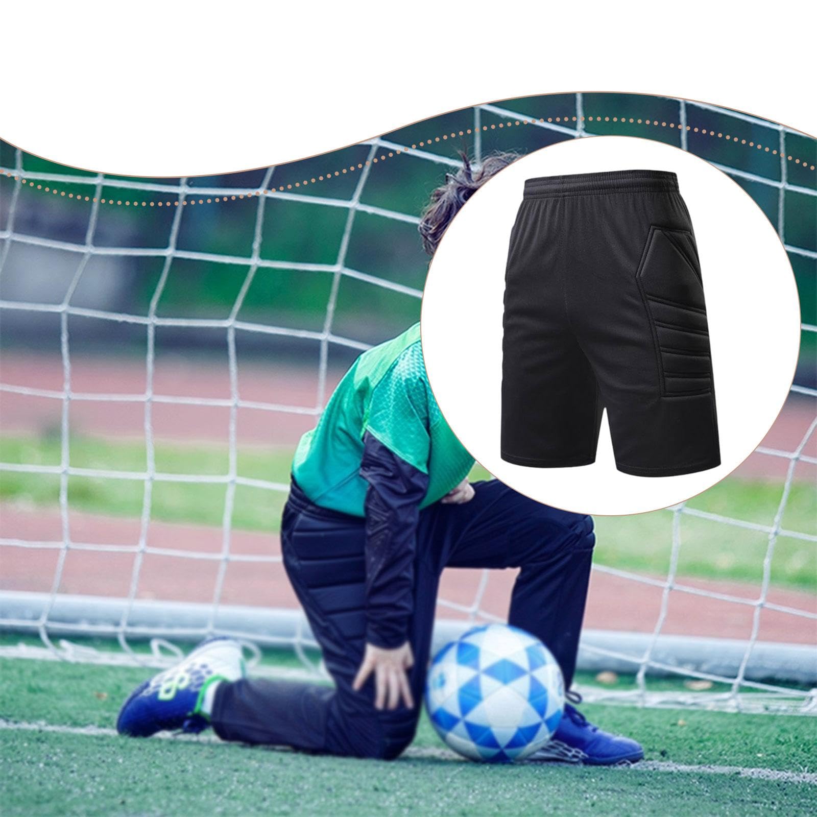Milageto Short de Protection de Gardien de But de Football Polyvalent et Respirant avec Rembourrage en éponge