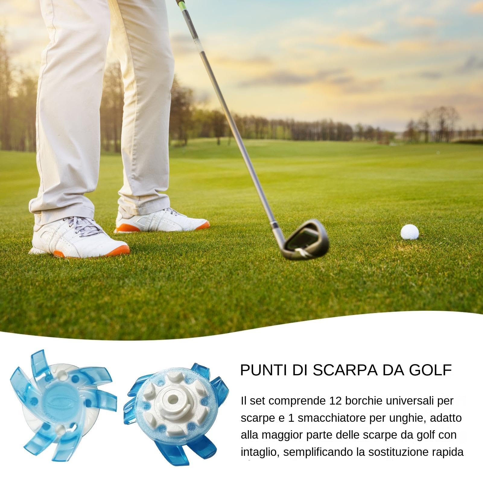 Golf Shoe Spikes | Anti-slip Cleats | Quick Twist Spikes, Portable Golf Cleats, Golf Trainers Spikes, Outdoor Golf Cleats, Anti-slip Golf Spikes, Cleat Replacement Spikes, Golf Court Spikes