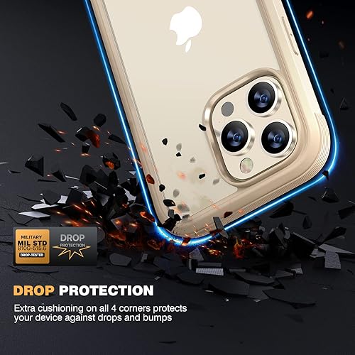 Miniatura 640 de Diaclara - Funda diseñada para iPhone 14 Pro Max, resistente, de cuerpo completo, con protector de pantalla sensible al tacto y antiarañazos + Blanco