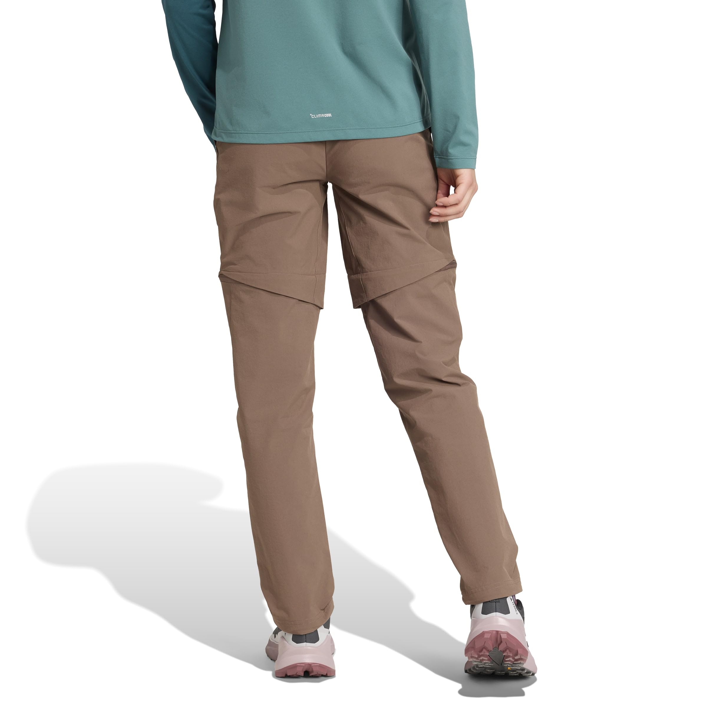 adidas dames Terrex Multi Zip Off Pants, earth strata, 10