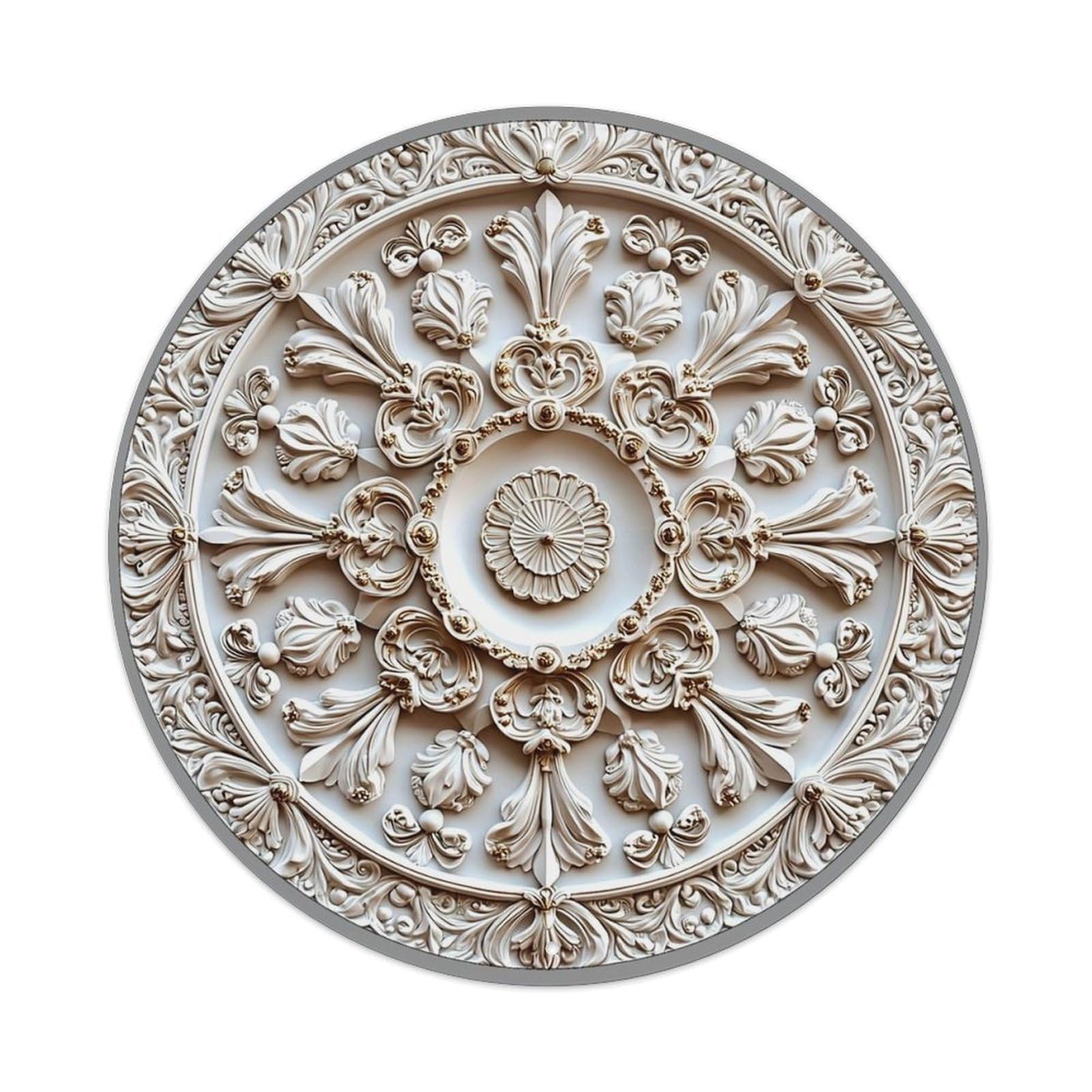 Ornate Floral Ceiling Medallion Design Tin Sign Metal Poster Vintage Metal Signs for Home Man Cave Bar Cafe Kitchen laundry room Wall Decorations 8x8 inches