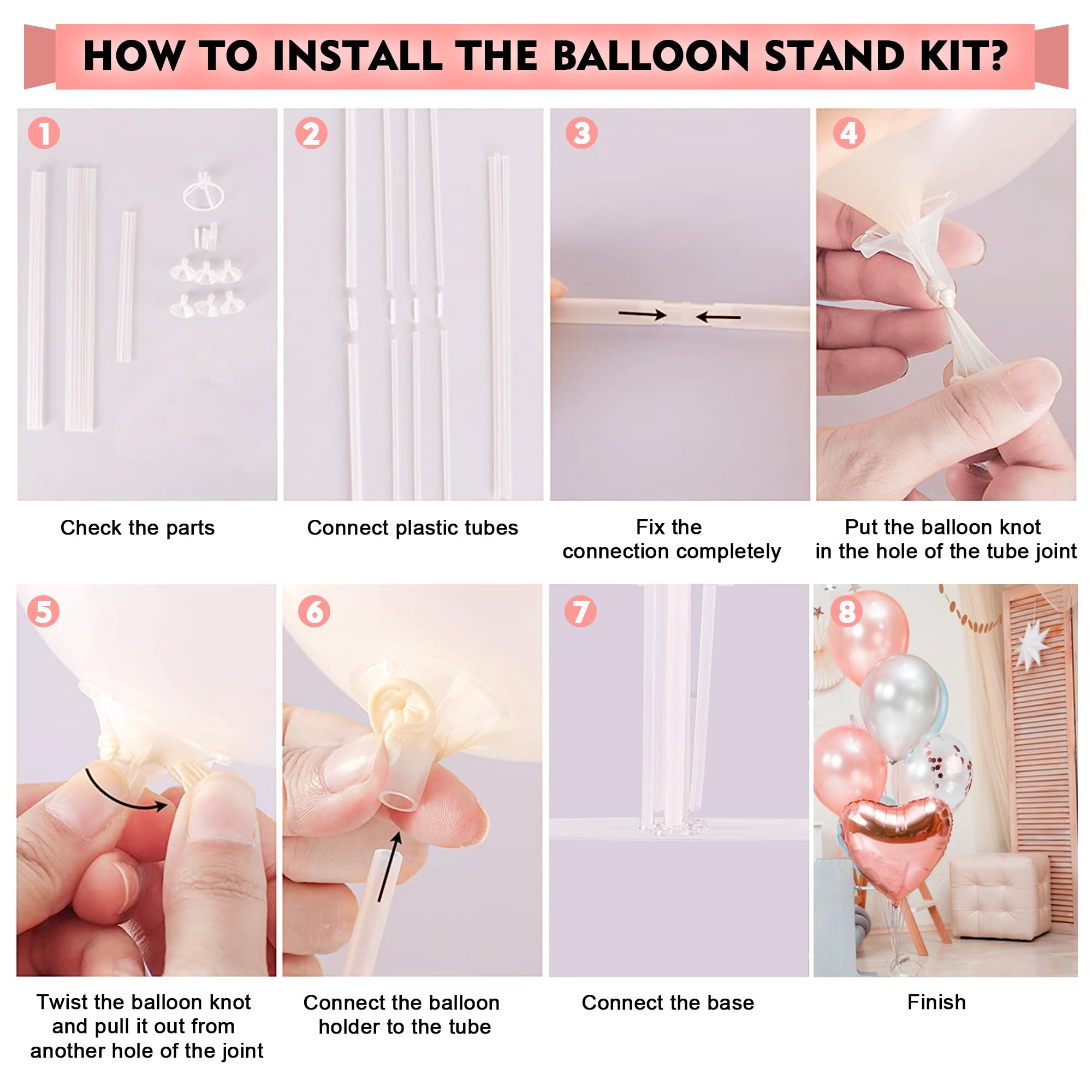 CX-Reezy 253 Pcs Birthday Decorations for Women, Rose Gold Party Decorations Kit for Bachelorette, Party Decorations Supplies, Tableware Kit, Banner, Tassel Curtain, for 25 Guests