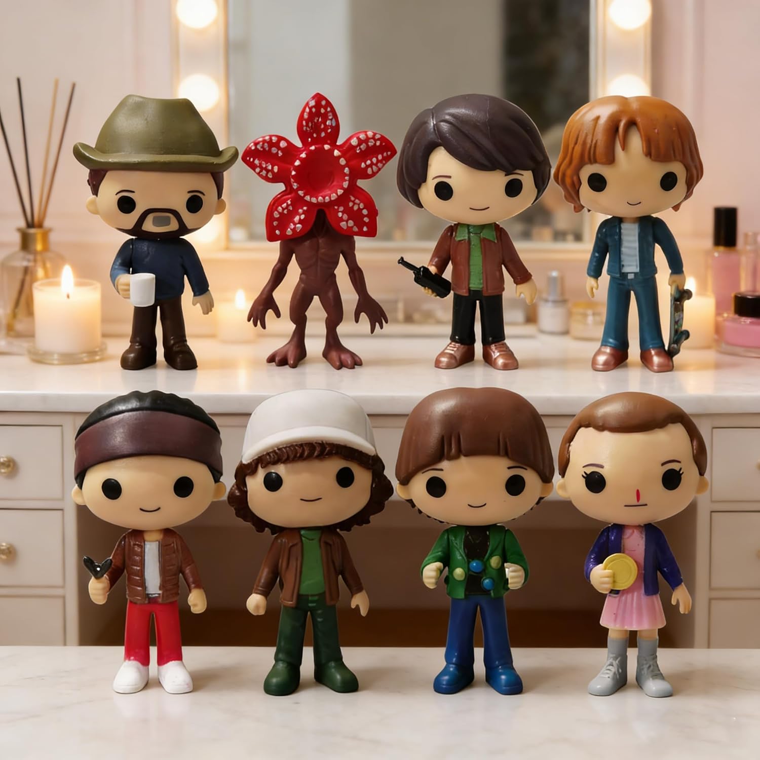 8Pcs Stranger Figure,Character Model Collectable Figure Creative Gift for Fans