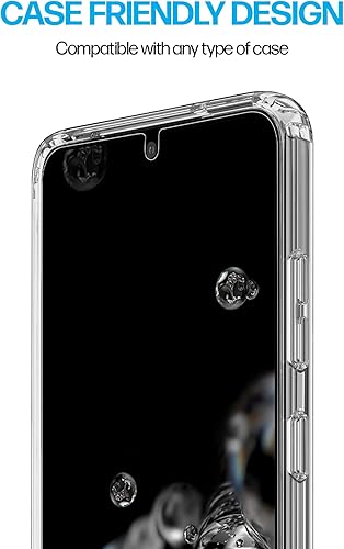 Miniatura 6 de Power Theory Protector de pantalla diseñado para Samsung Galaxy S20 Ultra (no de vidrio), kit de fácil instalación, compatible con fundas, cubierta