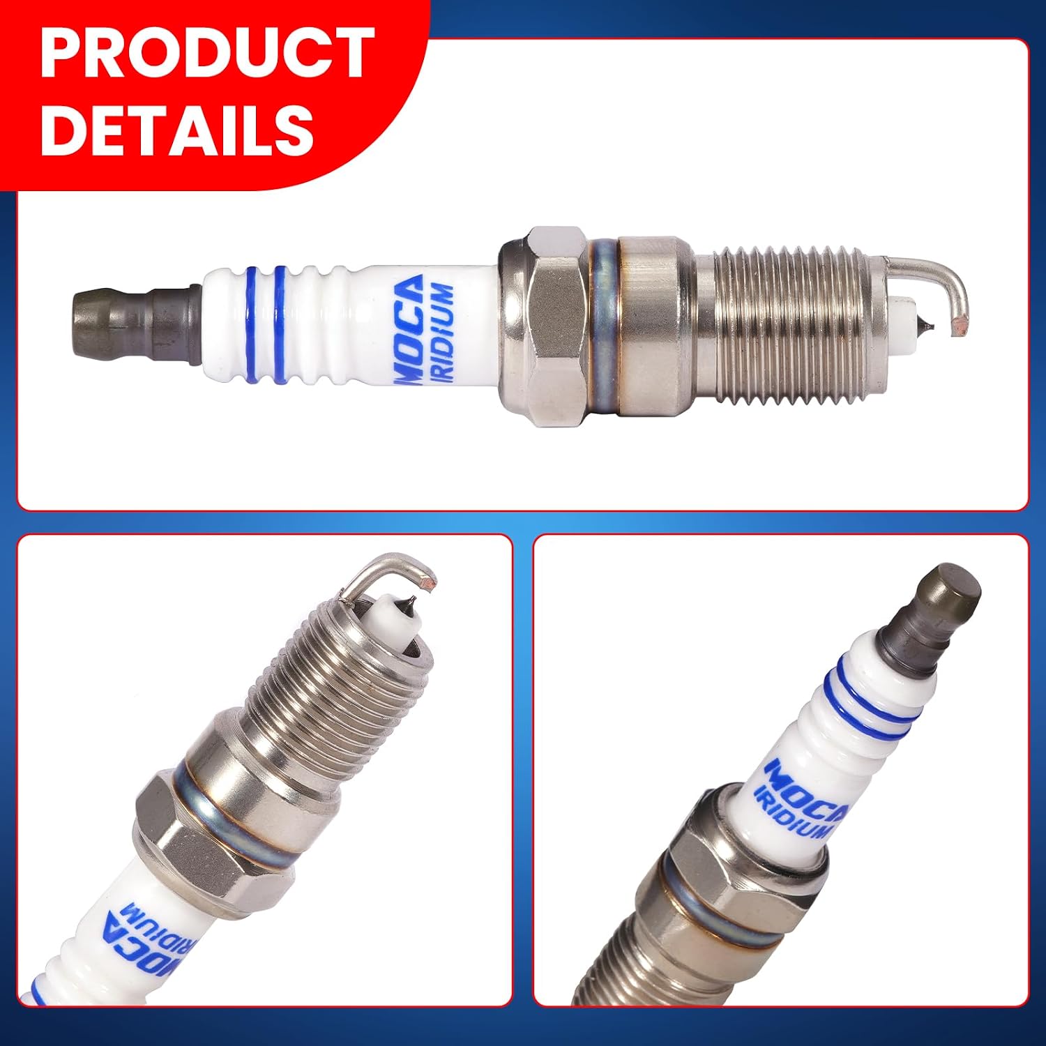 MOCA Spark Plug SP413/AGSF32N fit 88-11 for Mercury Sable 3.0L, Grand Marquis 4.6L, 98-08 for Lincoln Town Car 4.6L, 05-07 Mazda B3000 3.0L, 88-11 for Ford Ranger Taurus 3.0L, Explorer 5.0