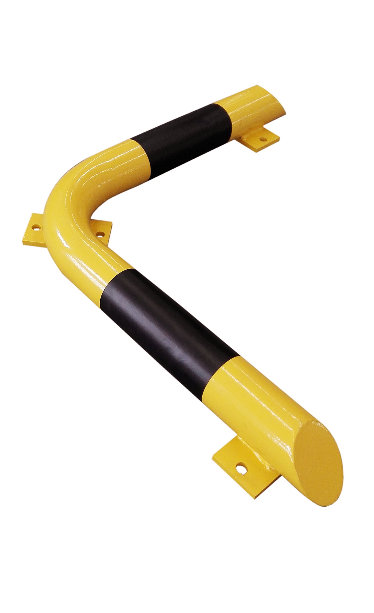 RSBA-ECK Bordure de protection anti-choc, angulaire, diamètre 76 mm acier de qualité, Lxl : 638 mm x 638 mm, jaune/noir