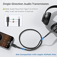 Vista 10 de Cable auxiliar USB C (paquete de 2), tipo C macho a adaptador de 3.5mm