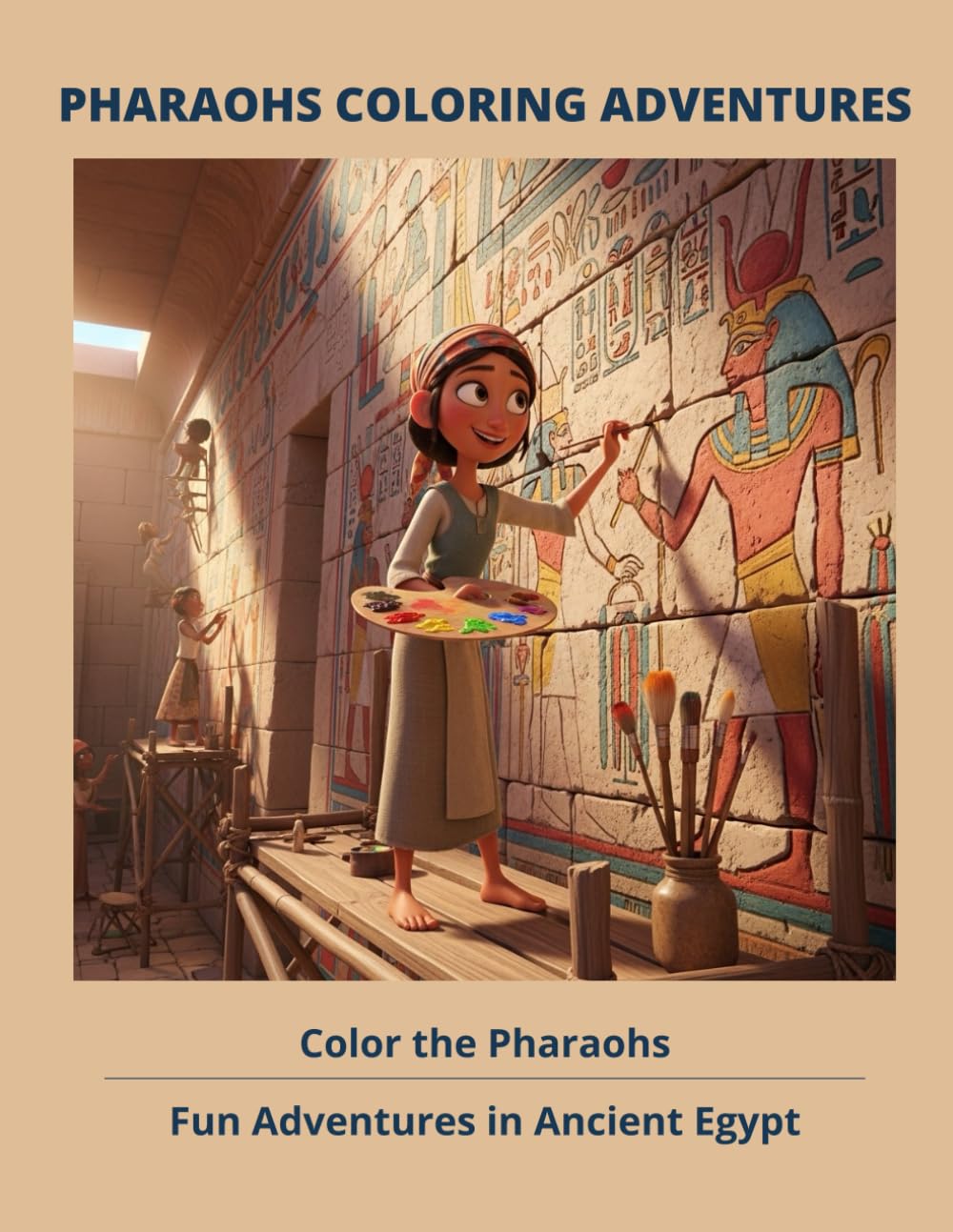 Pharaohs Coloring Adventures: Ancient Egypt Coloring Book: Fun Coloring Pages about Pharaohs, Pyramids, and Egyptian Life