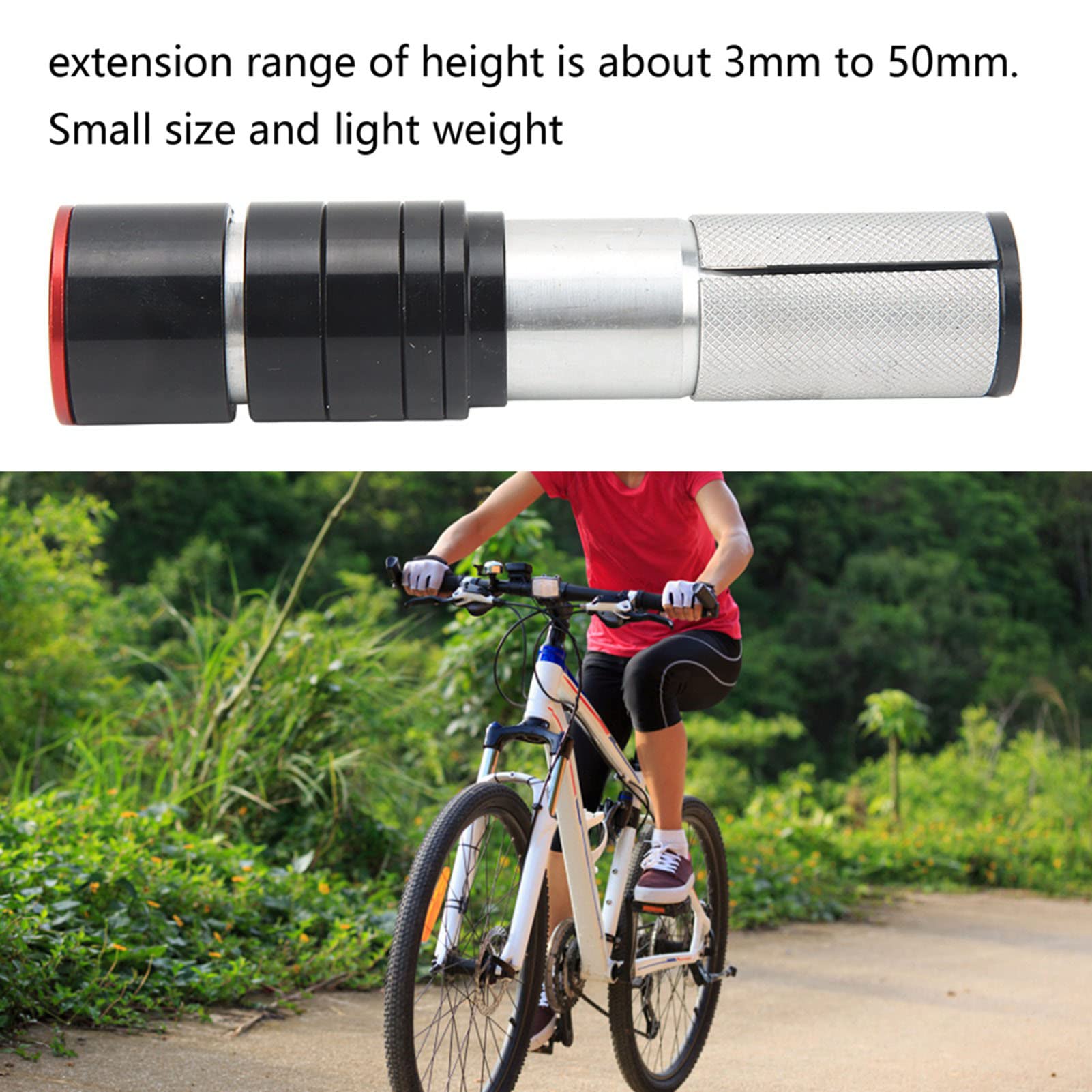 Rehausseur De Guidon Vélo 28,6 Mm – Potence Réglable En Alliage Alu Pour VTT, Route Ou Ville