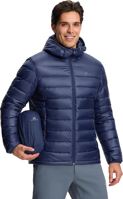 campera ligera acolchada de plumón para hombre con capucha Primaloft campera cálida empacable Abrigo de invierno resistente al agua