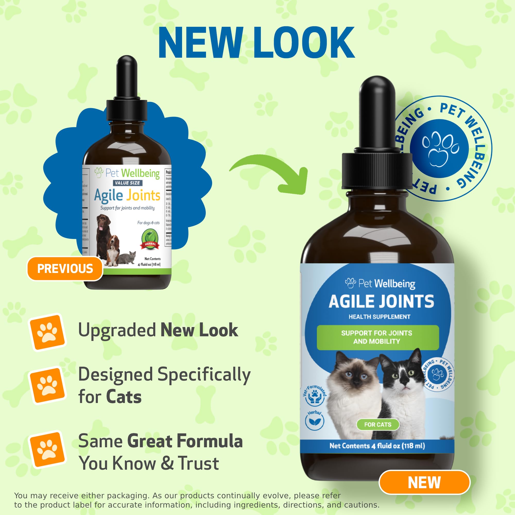Pet Wellbeing Agile Joints for Cats, Hip and Joint Health, Mobility, Devil’s Claw, Boswellia, Joint Ligament and Cartilage - Image 2