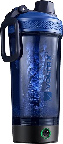 Miniatura 10 de VOLTRX Botella agitadora eléctrica de proteínas, vaso mezclador recargable por USB para batidos y reemplazos de comidas, de tritán, sin bisfenol A,