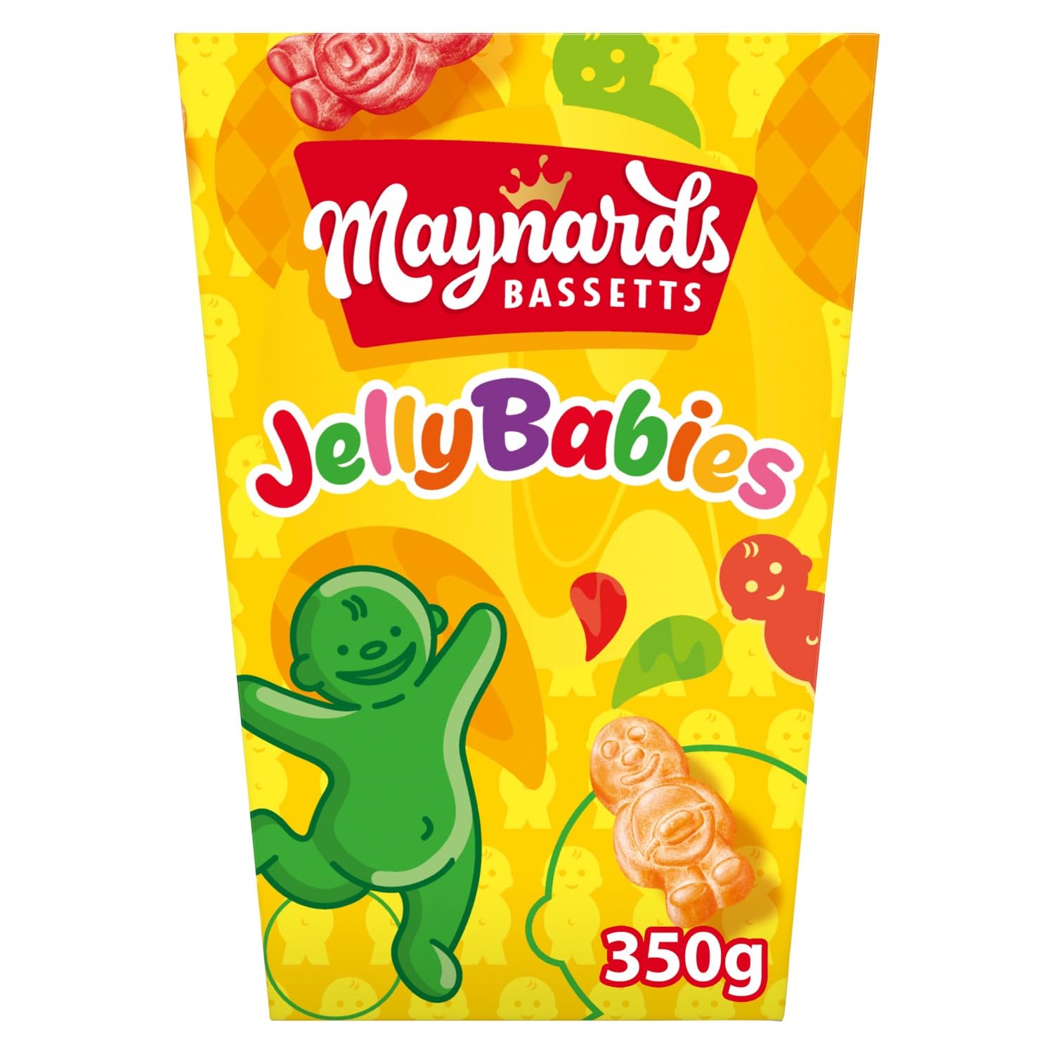 Maynards Bassetts Jelly Babies Sweets, Soft Fruity Jelly Candies, Sharing or Gifting Carton, 350 g (Pack of 1)