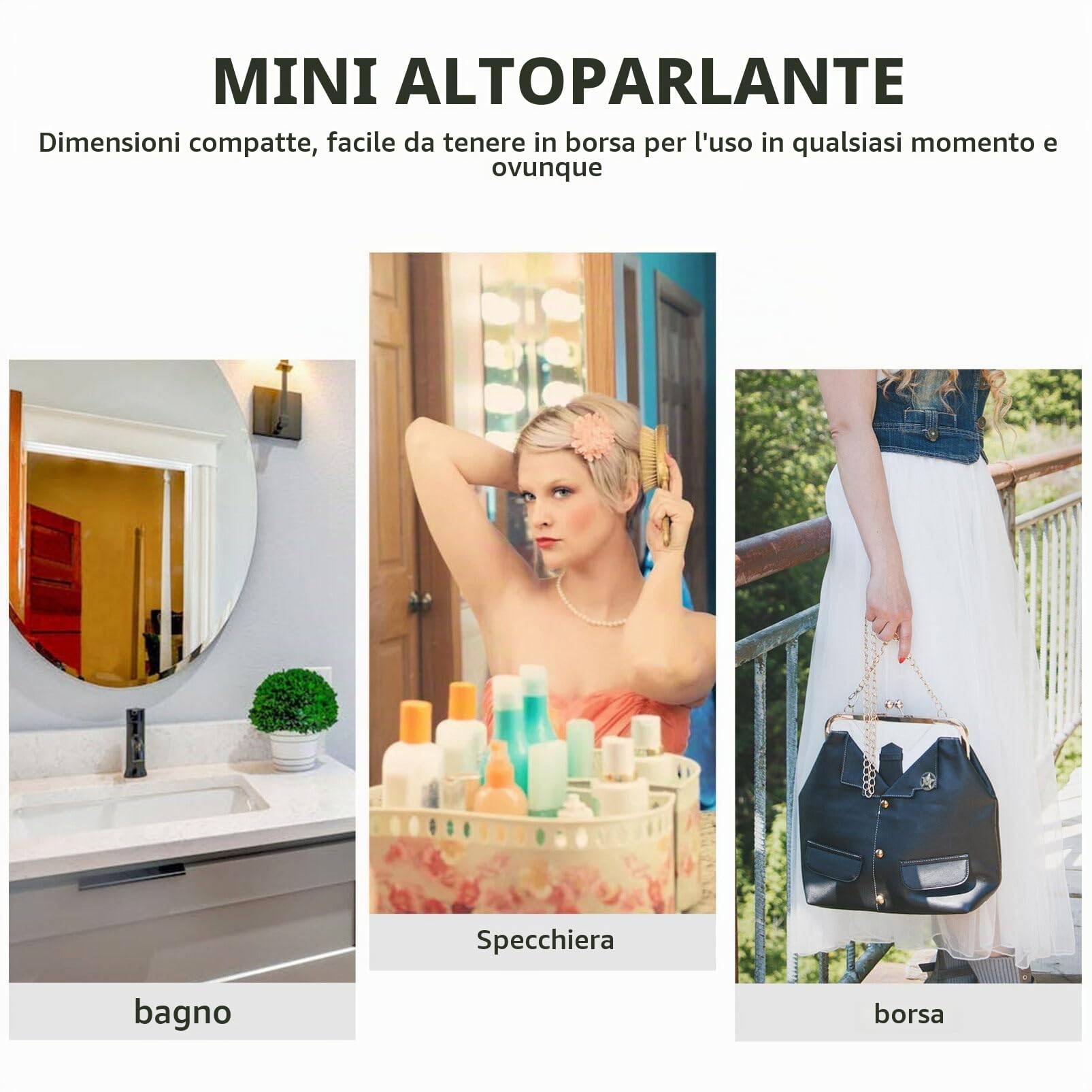 Uonlytech Pettine in Corno Naturale Antistatico Portatile Per Capelli E Barba Pettine Lisciante Compatto Per Donna Previene La Caduta Dei Capelli Ideale Per Viaggi E Uso Quotidiano