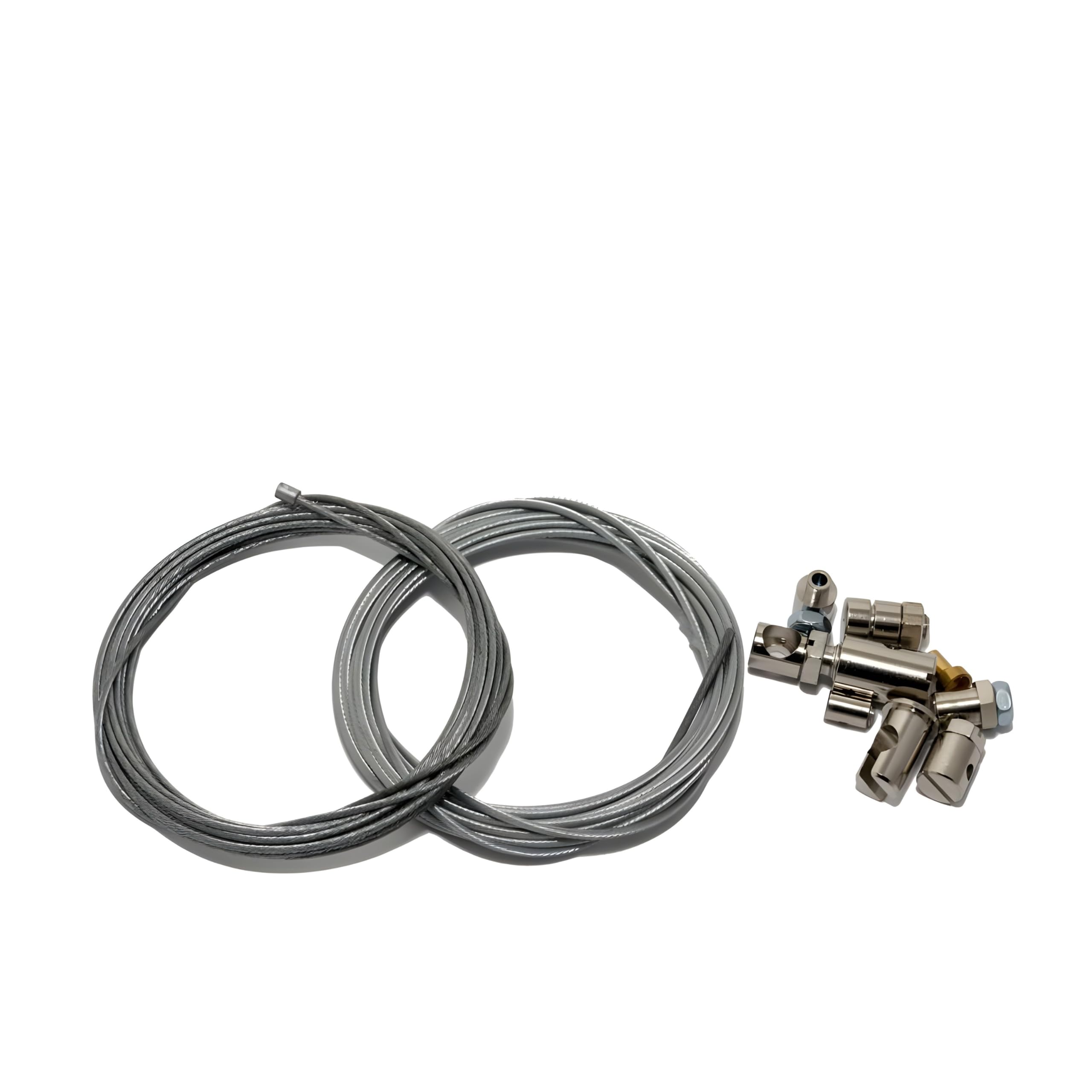 2 stuks 2M universeel reparatieset kabeltreksnoer schakelkabel koppelingskabel voor fiets, scooter, bromfiets met 9x nippels, universeel kabeltrek voor bromfiets, fiets, scooter