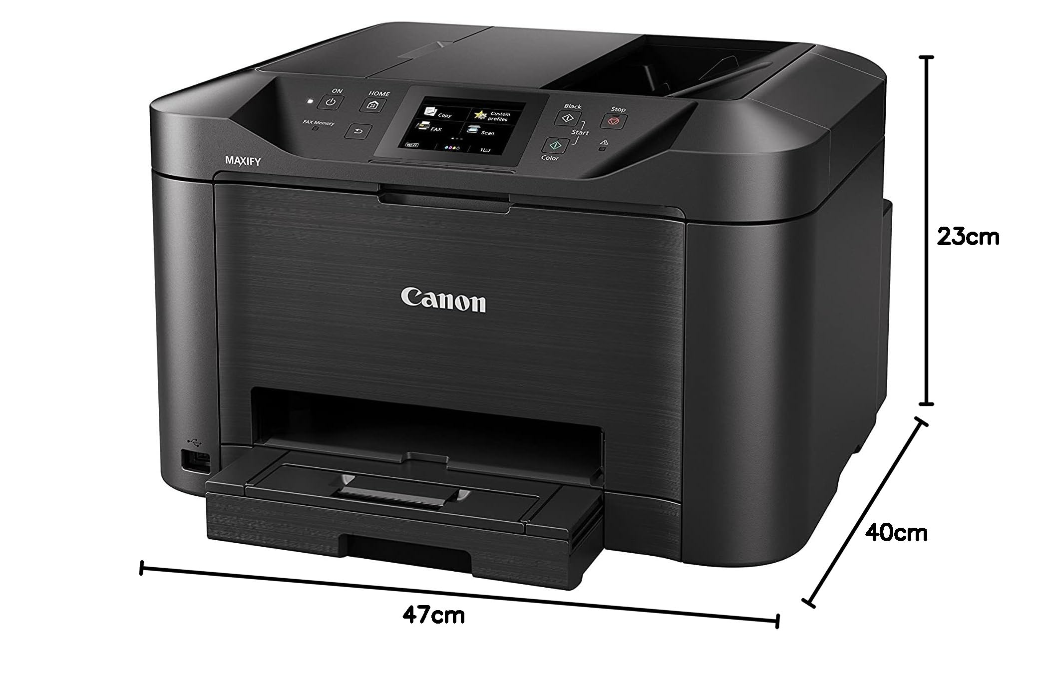 Canon Maxify Mb5150 Stampante Inkjet Multifunzione 4-1 Wireless, Touch Screen Da 8.8 Cm, 250 Fogli Di Capacità Alimentatore D-Adf